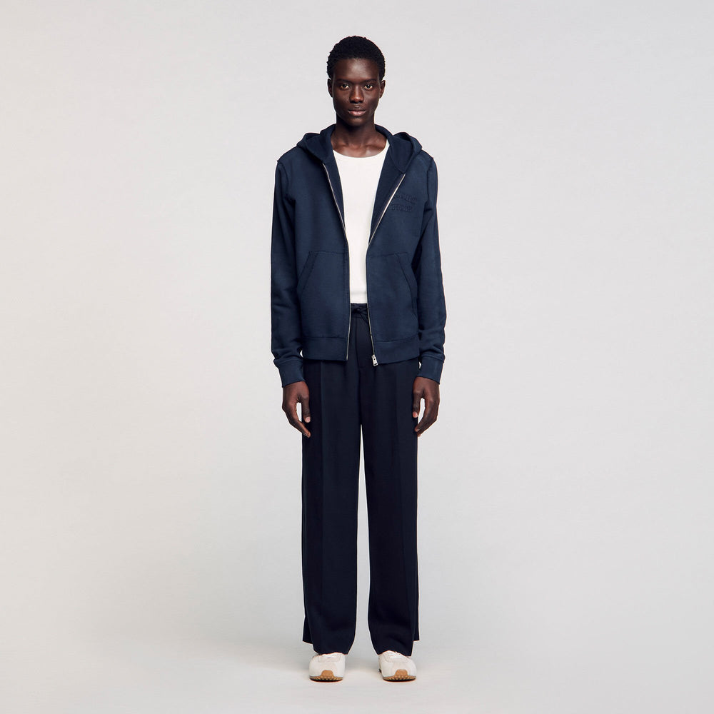 Patch sweatshirt Navy Blue Sandro Men