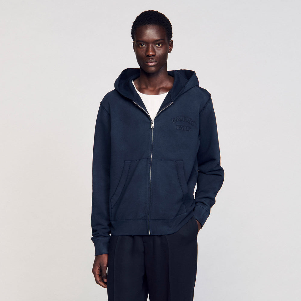 Patch sweatshirt Navy Blue Sandro Men