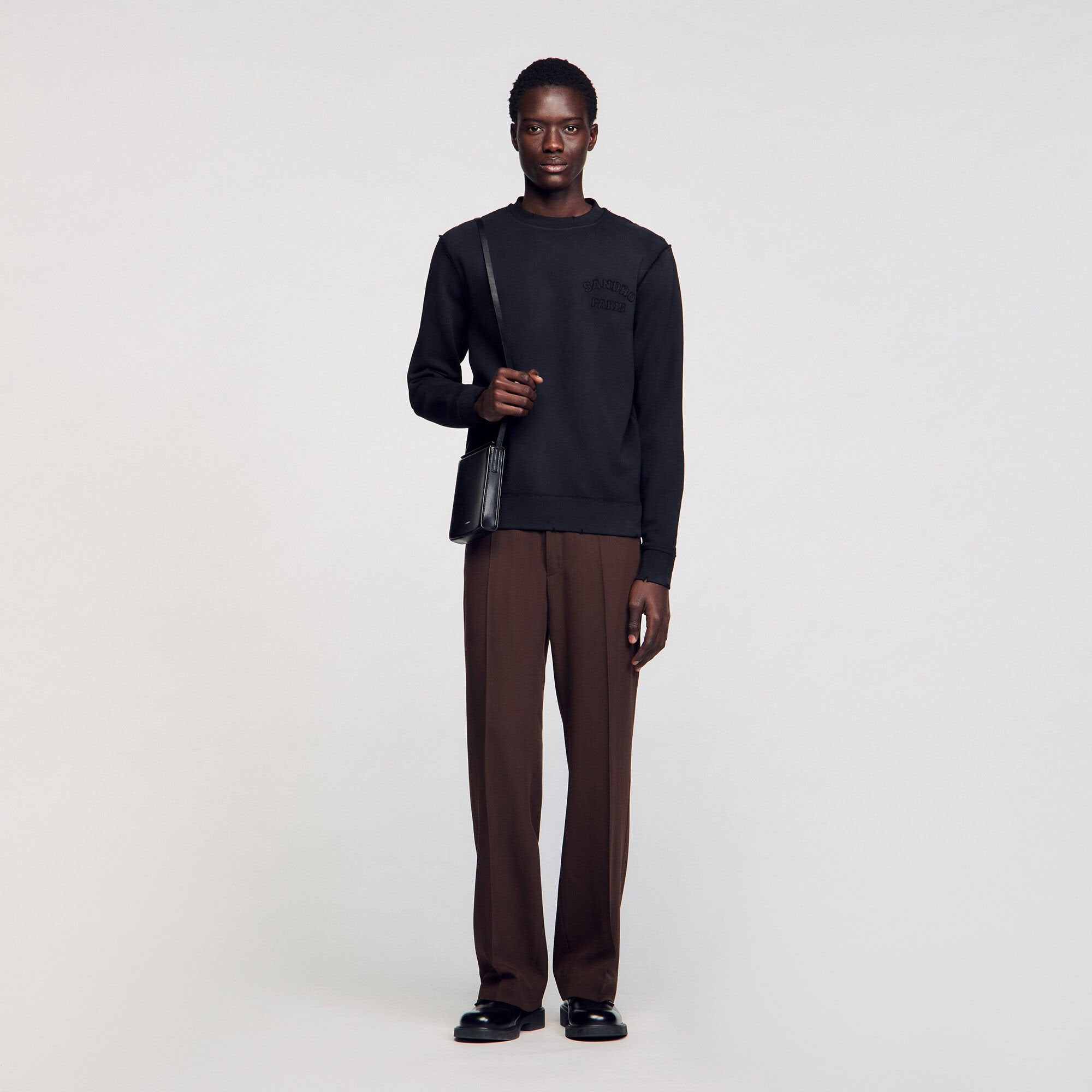 Patch sweatshirt Black Sandro Men