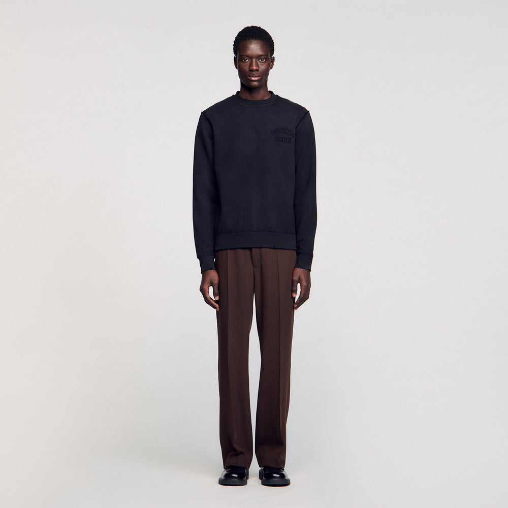 Patch sweatshirt Black Sandro Men