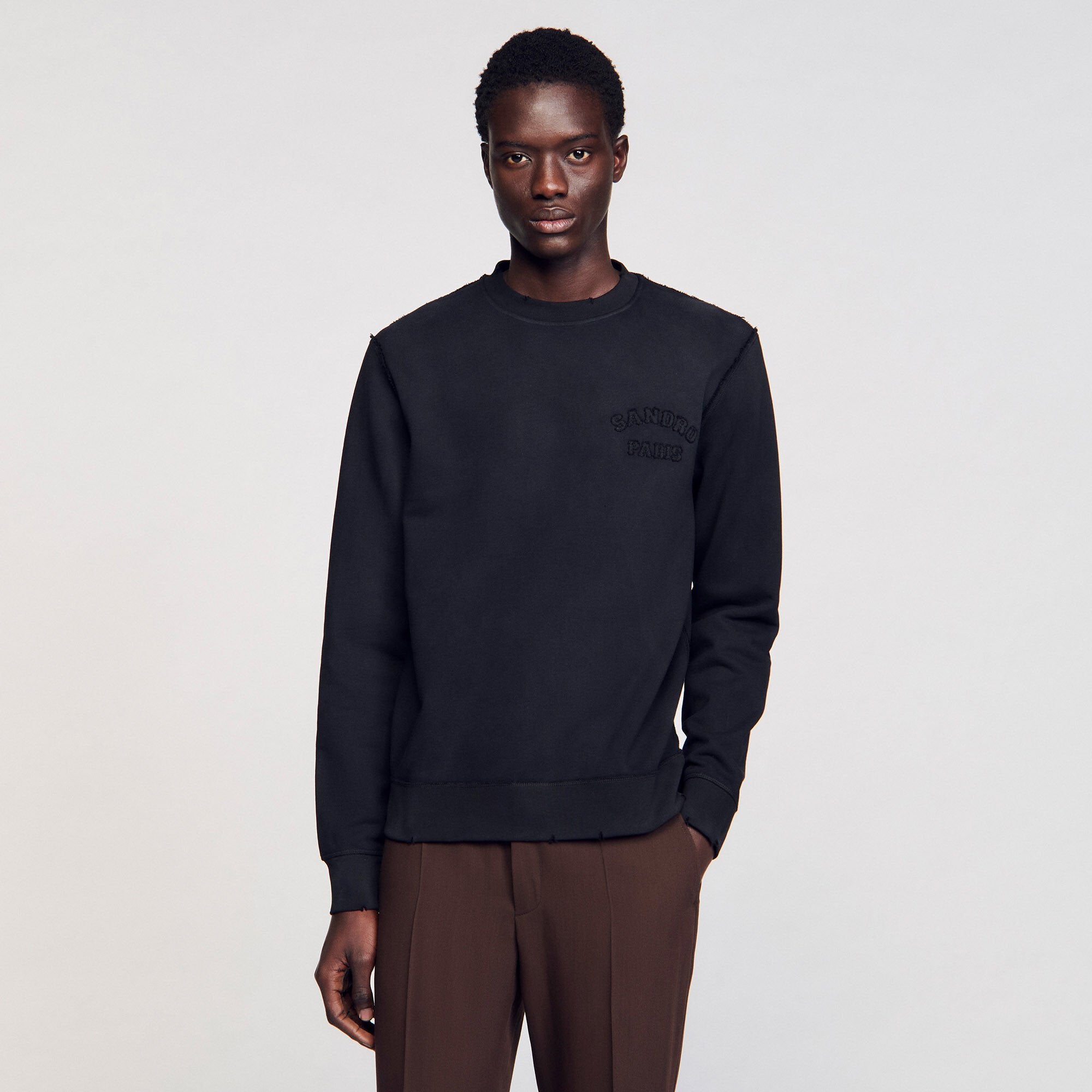 Patch sweatshirt Black Sandro Men
