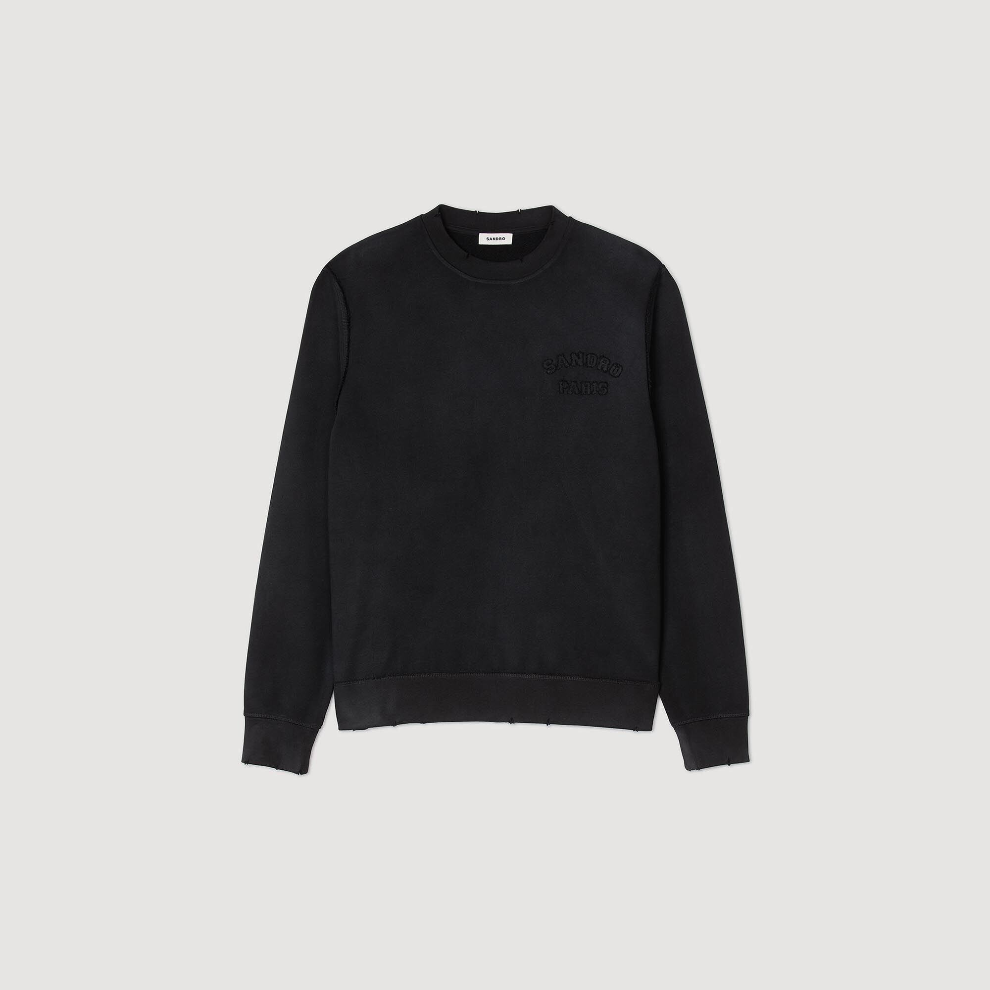 Patch sweatshirt Black Sandro Men