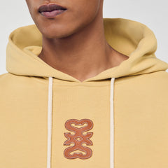 Leather patch sweatshirt Ocher Yellow Sandro Men
