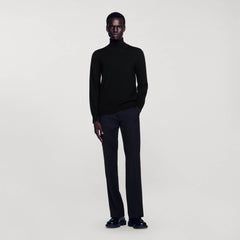 Turtleneck wool sweater Black Sandro Men