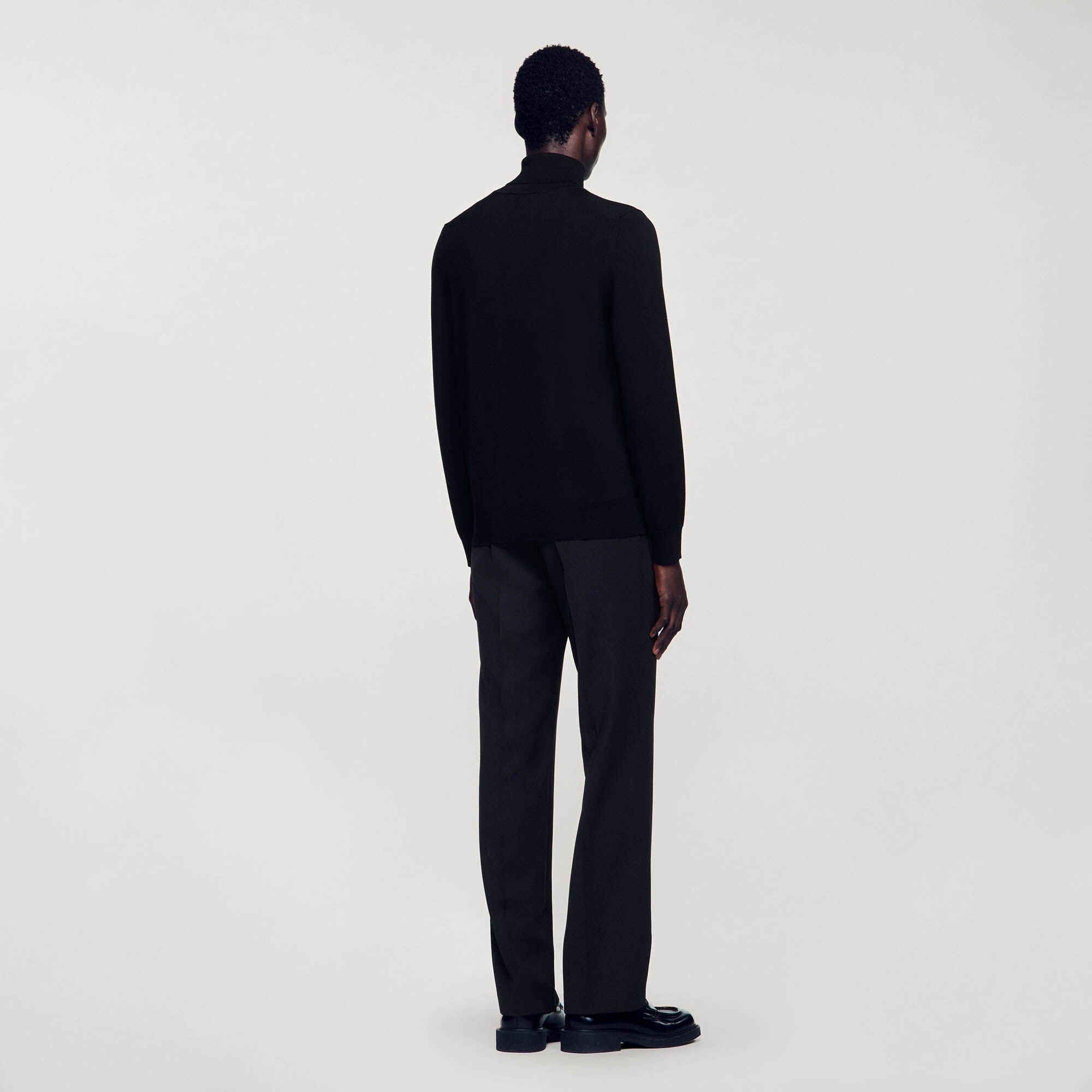 Turtleneck wool sweater Black Sandro Men