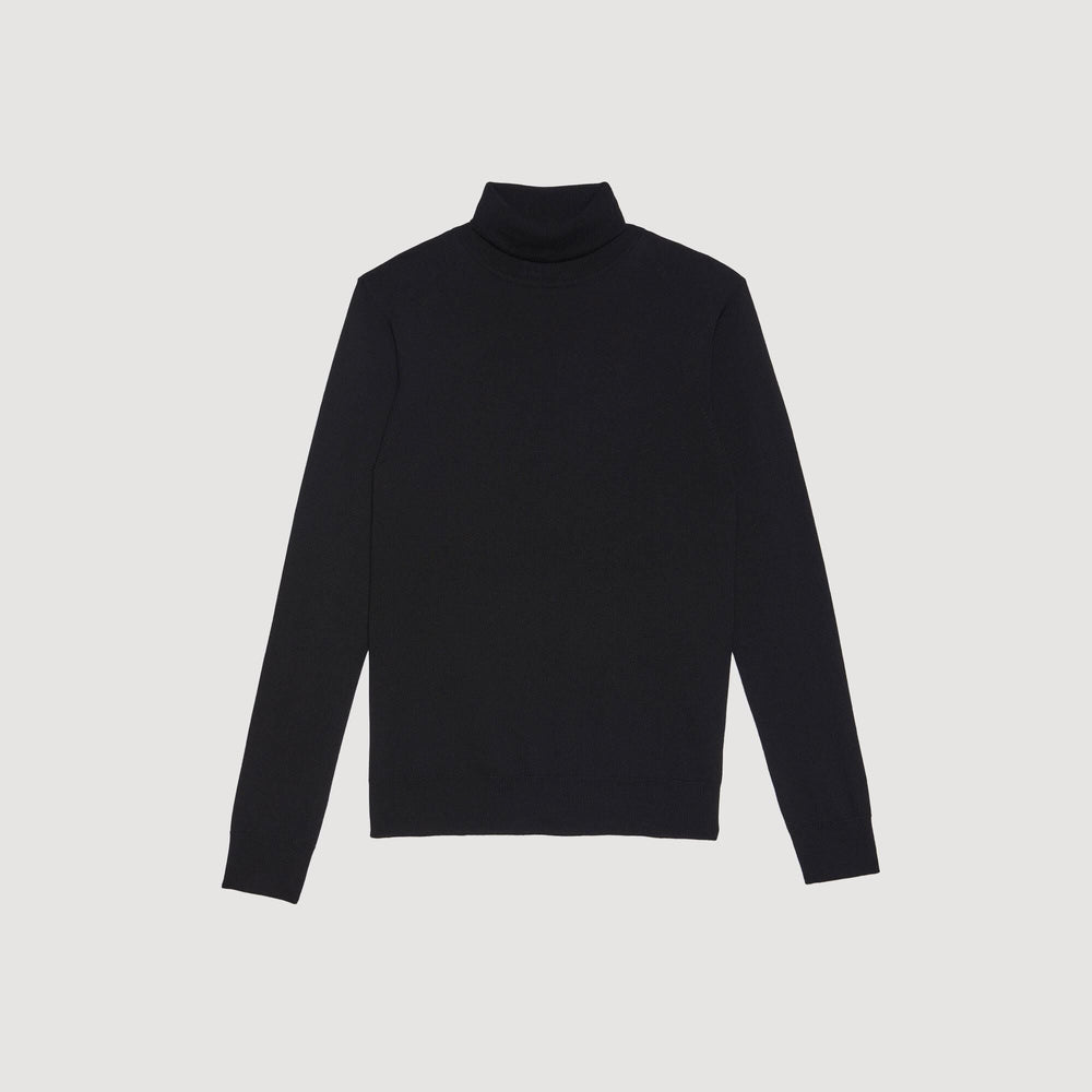 Turtleneck wool sweater Black Sandro Men