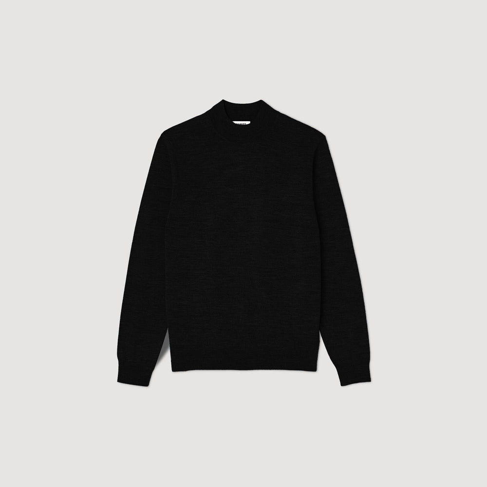 Mock neck sweater Black Sandro Men