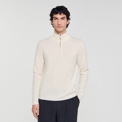 Wool sweater with zipped collar Off White Sandro Men