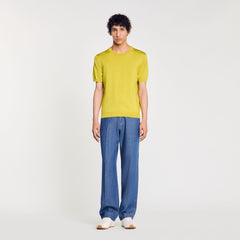 Knitted T-shirt Super Green Sandro Men