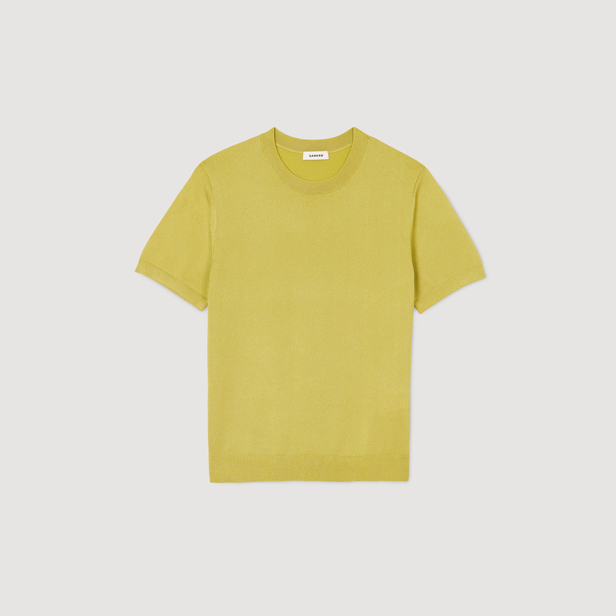 Knitted T-shirt Super Green Sandro Men