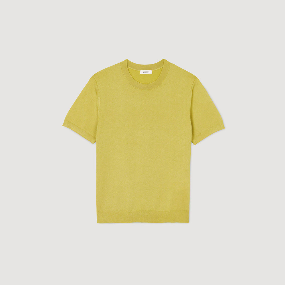 Knitted T-shirt Super Green Sandro Men