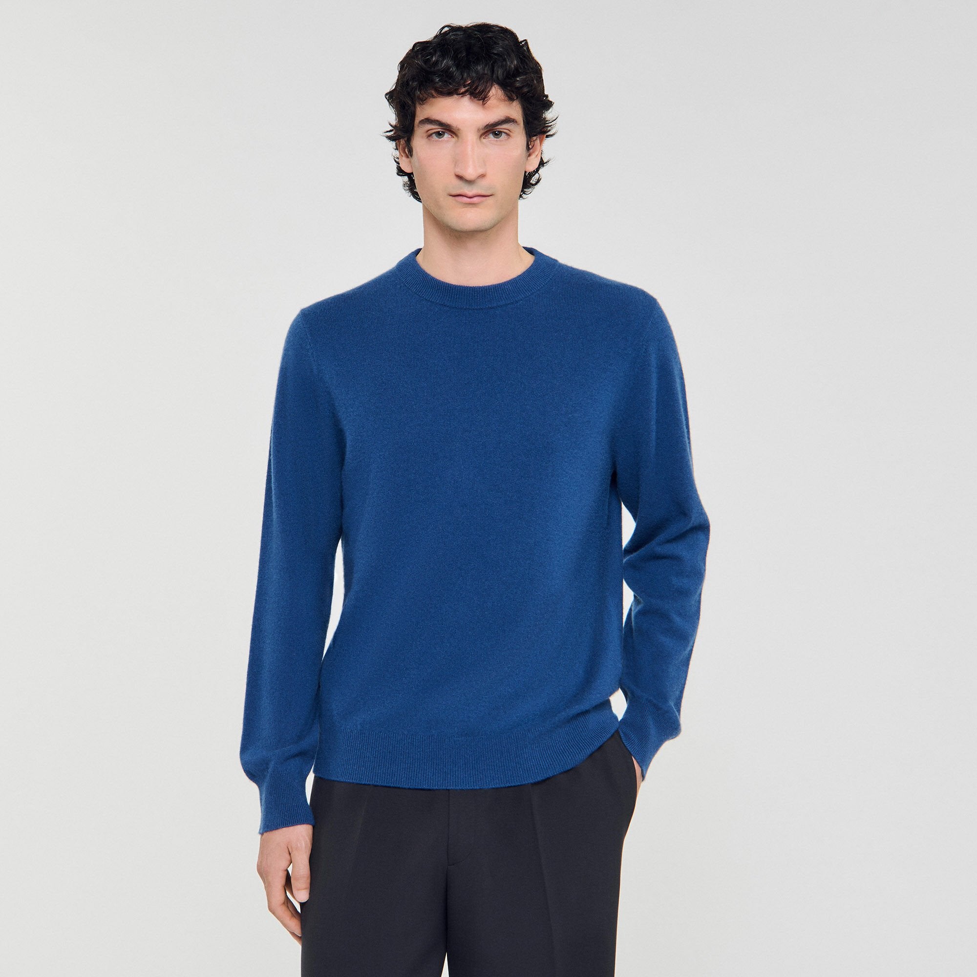 Cashmere sweater Blue Prusse Sandro Men