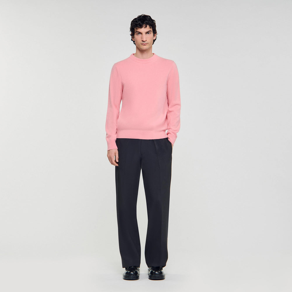 Cashmere sweater Baby Pink Sandro Men