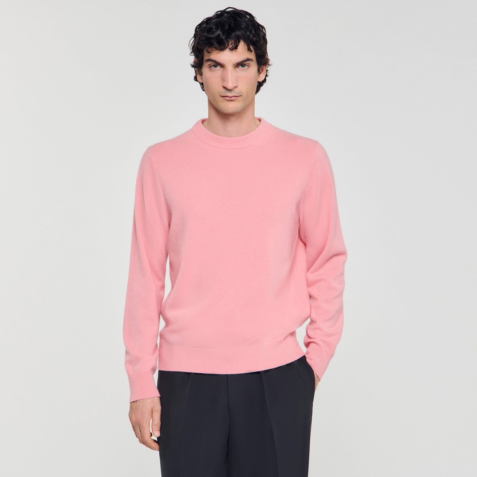 Cashmere sweater Baby Pink Sandro Men