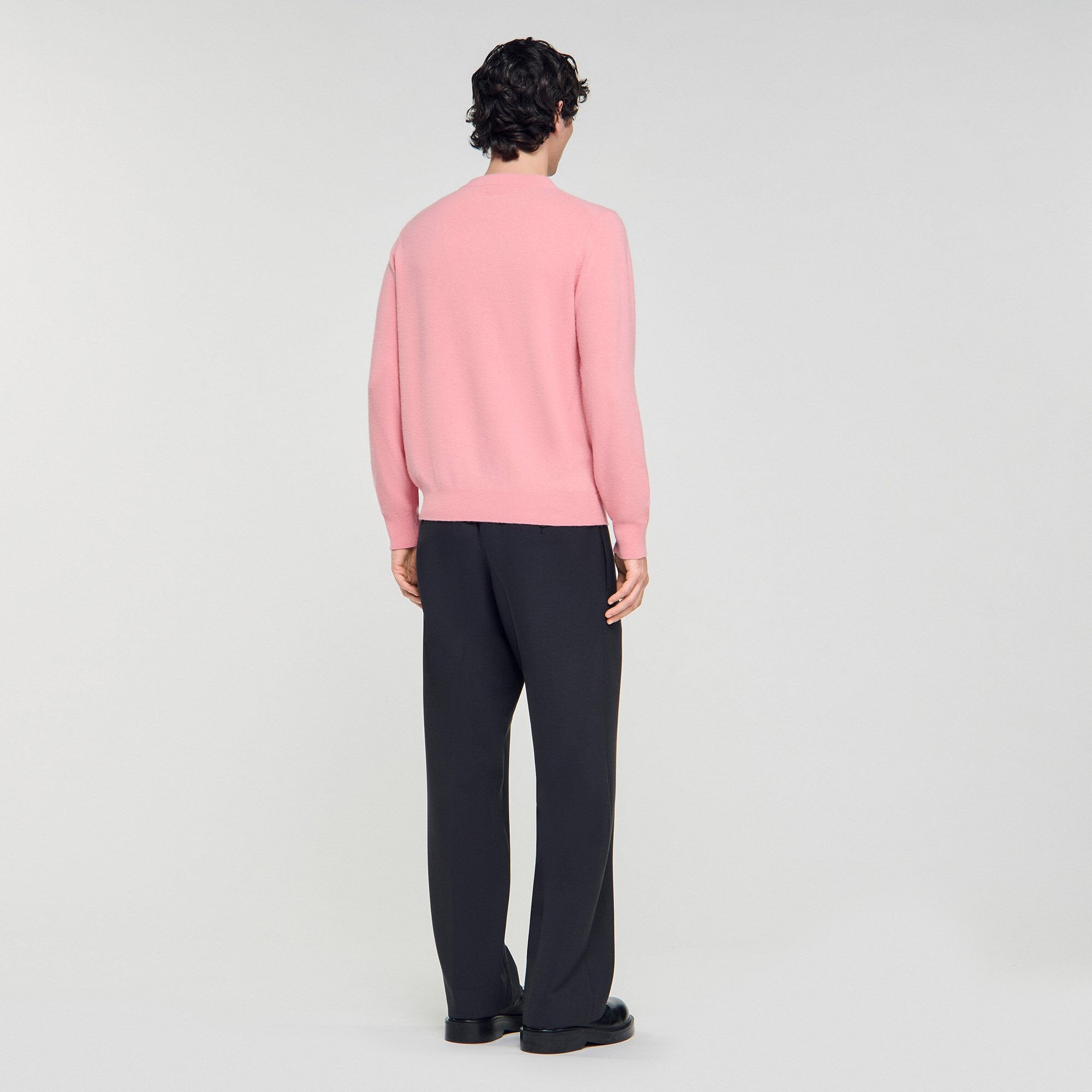 Cashmere sweater Baby Pink Sandro Men