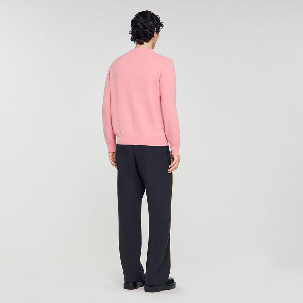 Cashmere sweater Baby Pink Sandro Men