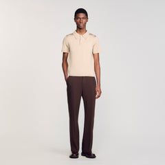 Short-sleeve knitted polo shirt Oats Sandro Men