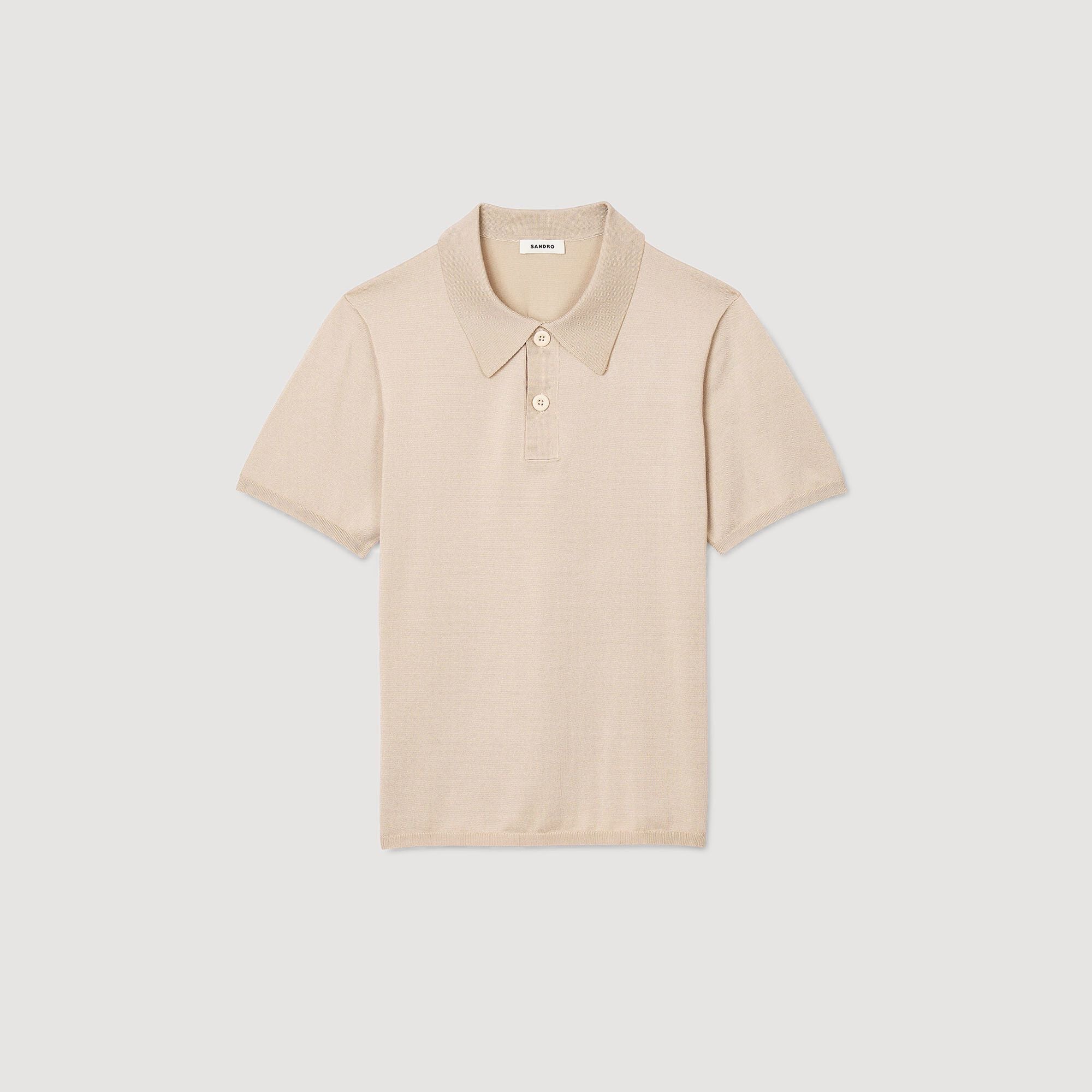Short-sleeve knitted polo shirt Oats Sandro Men