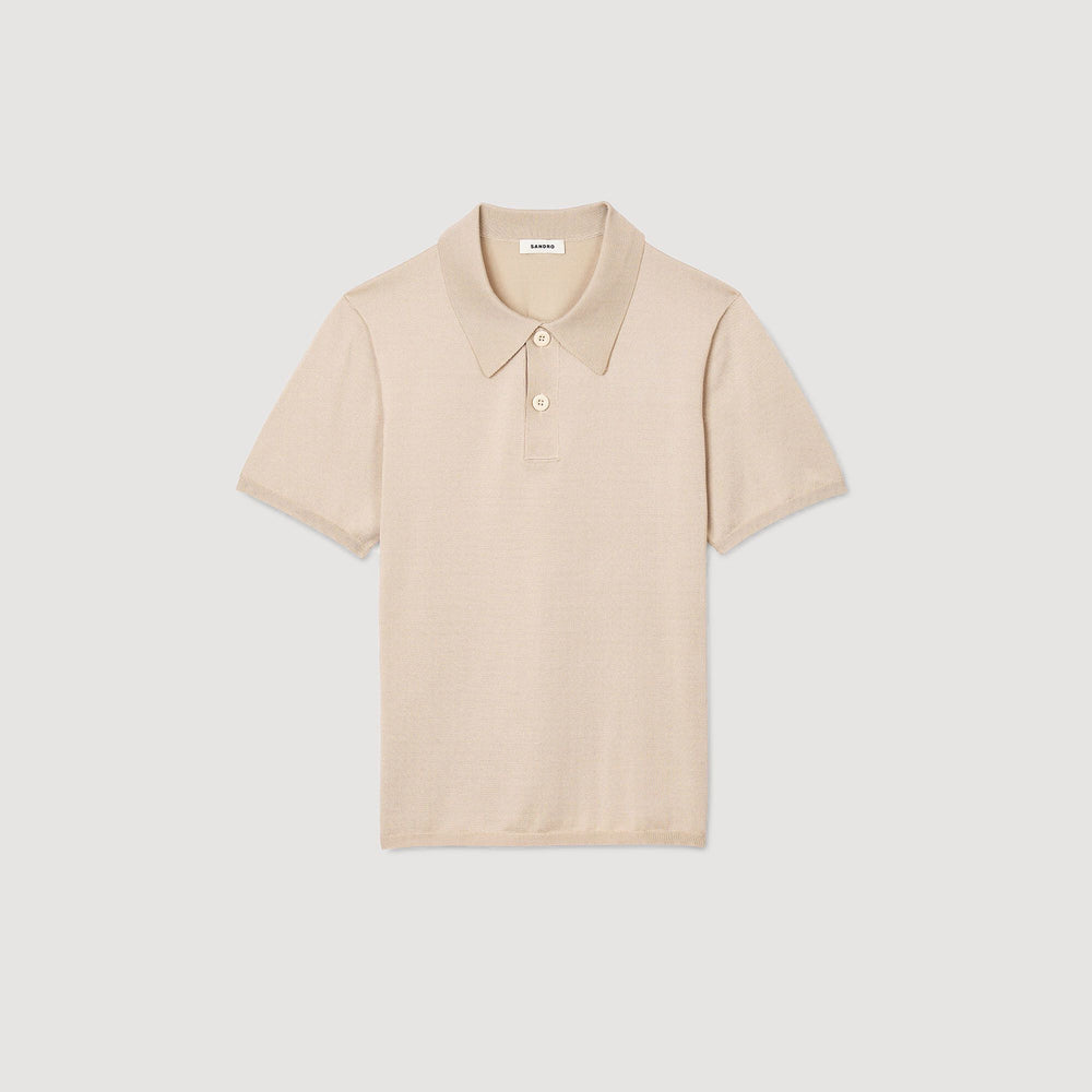 Short-sleeve knitted polo shirt Oats Sandro Men