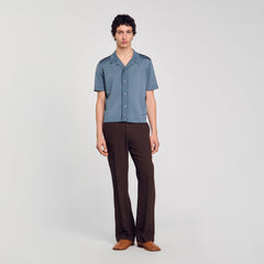 Short-sleeved shirt Dark Chambray Sandro Men