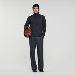 Wool and cashmere turtleneck Dark Grey Sandro Men