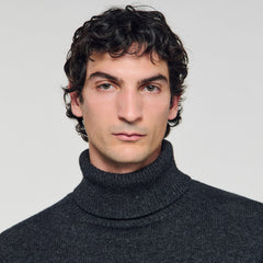 Wool and cashmere turtleneck Dark Grey Sandro Men