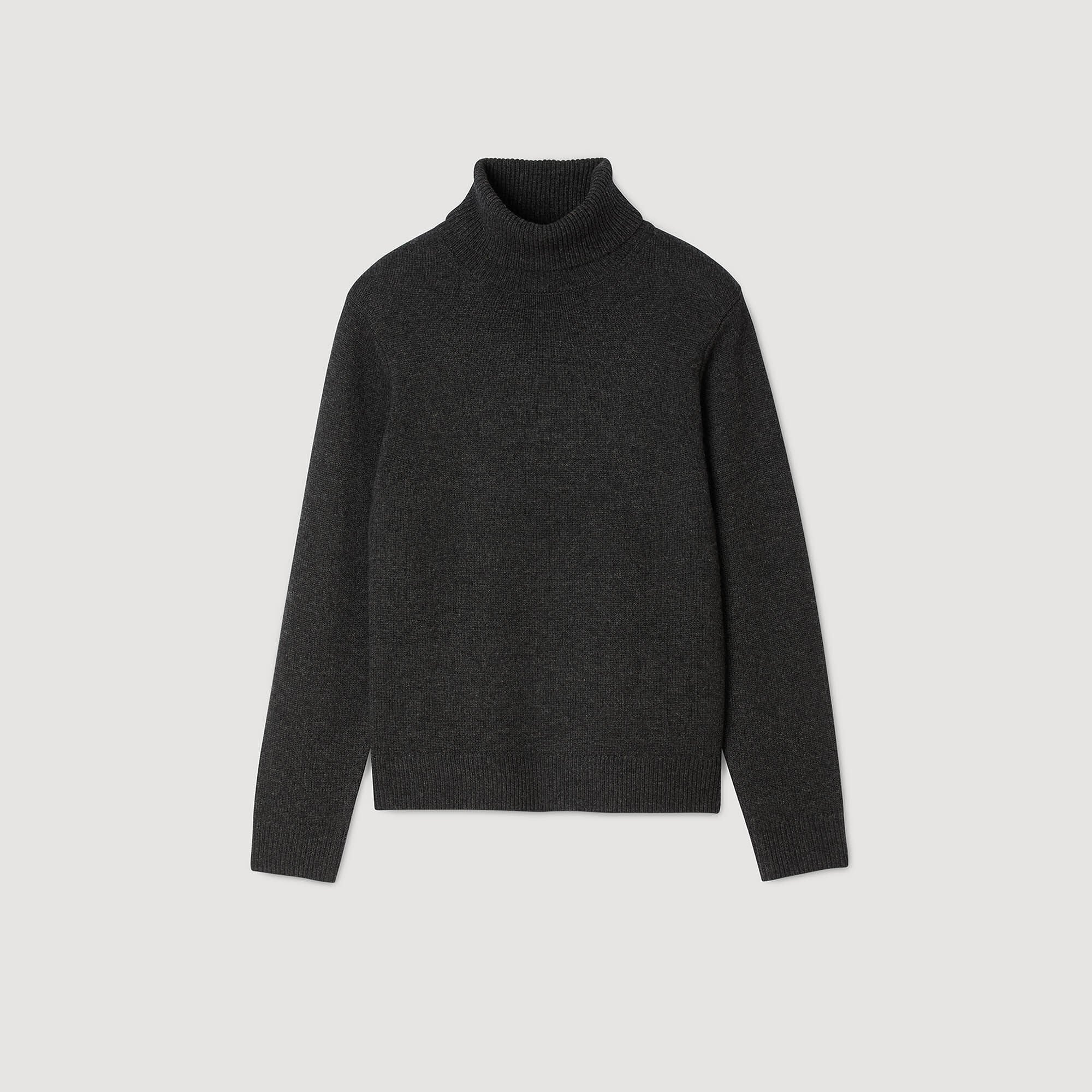 Wool and cashmere turtleneck Dark Grey Sandro Men