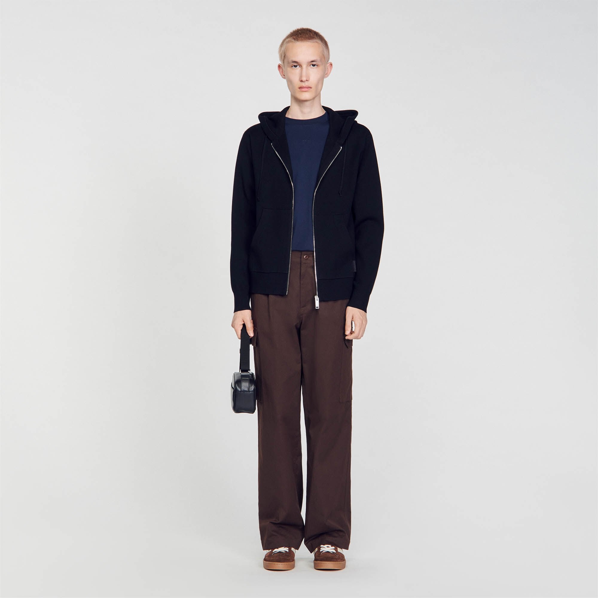 Hoodie Black Sandro Men