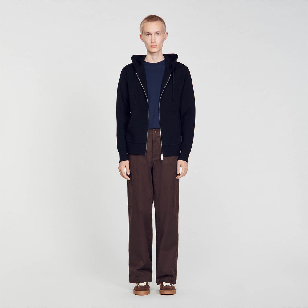 Hoodie Black Sandro Men