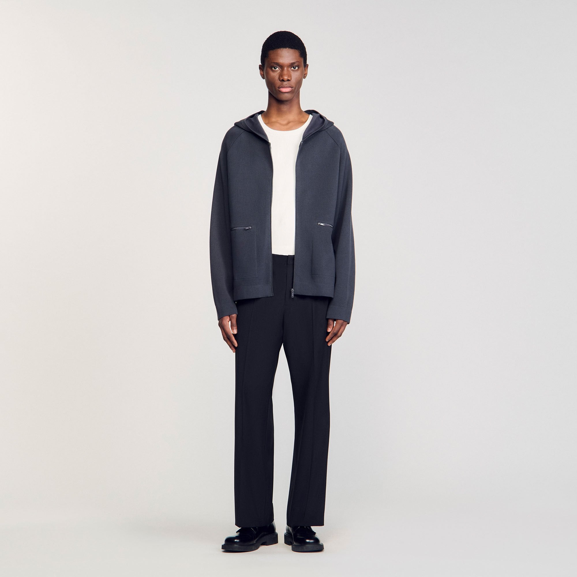 Milano knit hooded cardigan Fonte Sandro Men