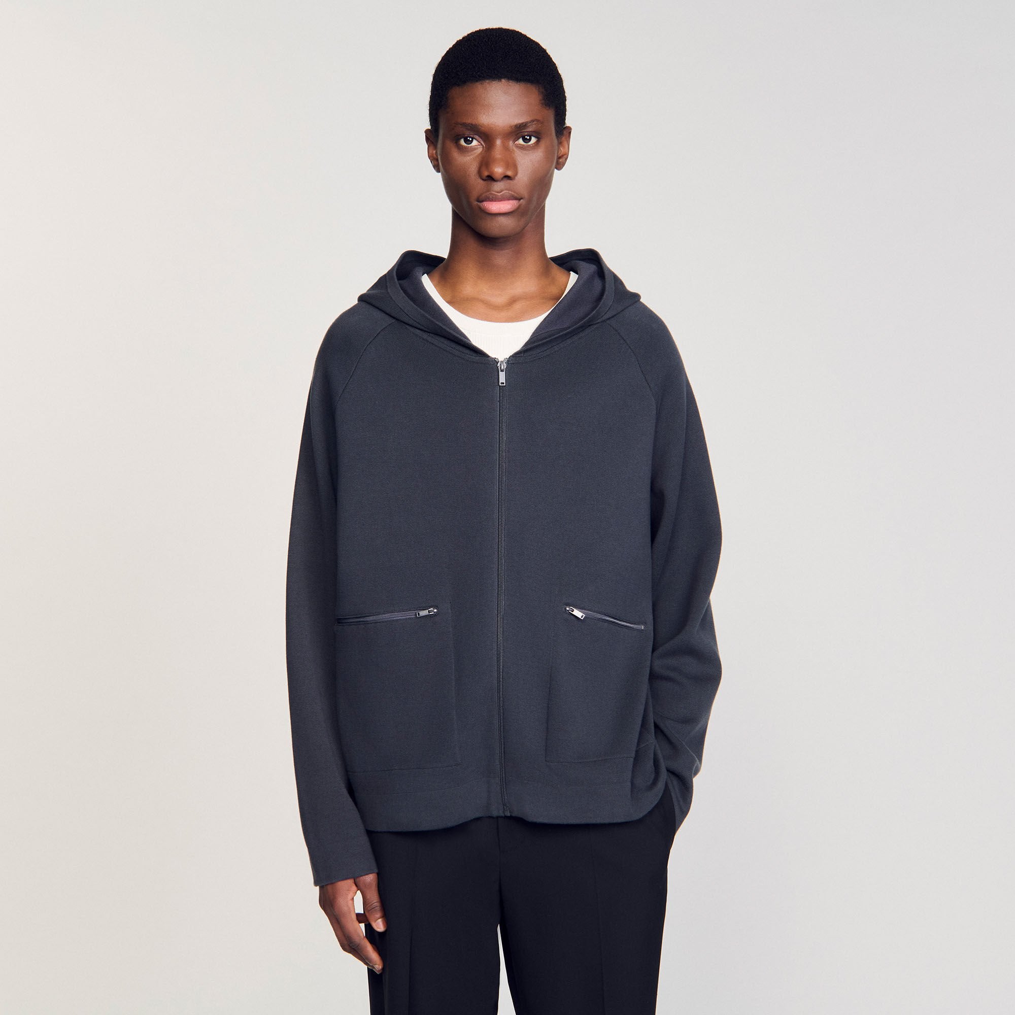 Milano knit hooded cardigan Fonte Sandro Men