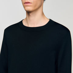 Fine knit sweater Black Sandro Men