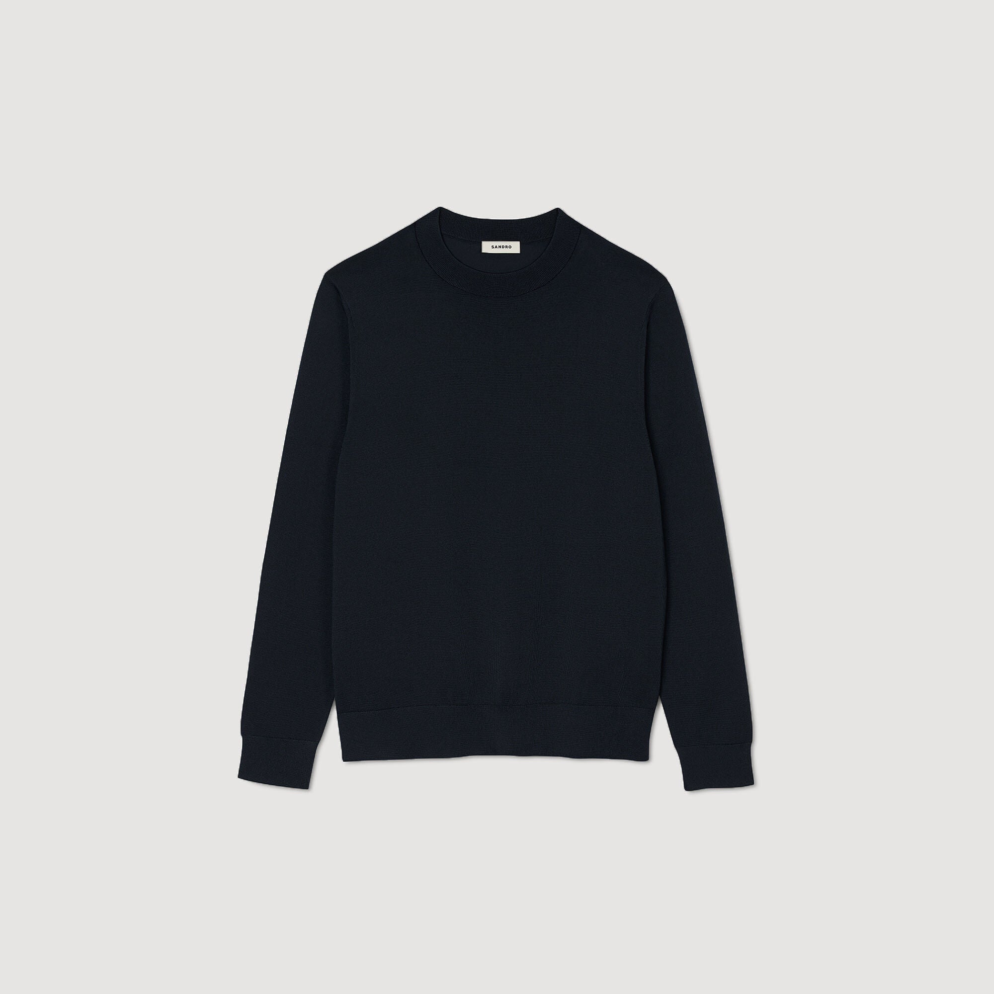 Fine knit sweater Black Sandro Men