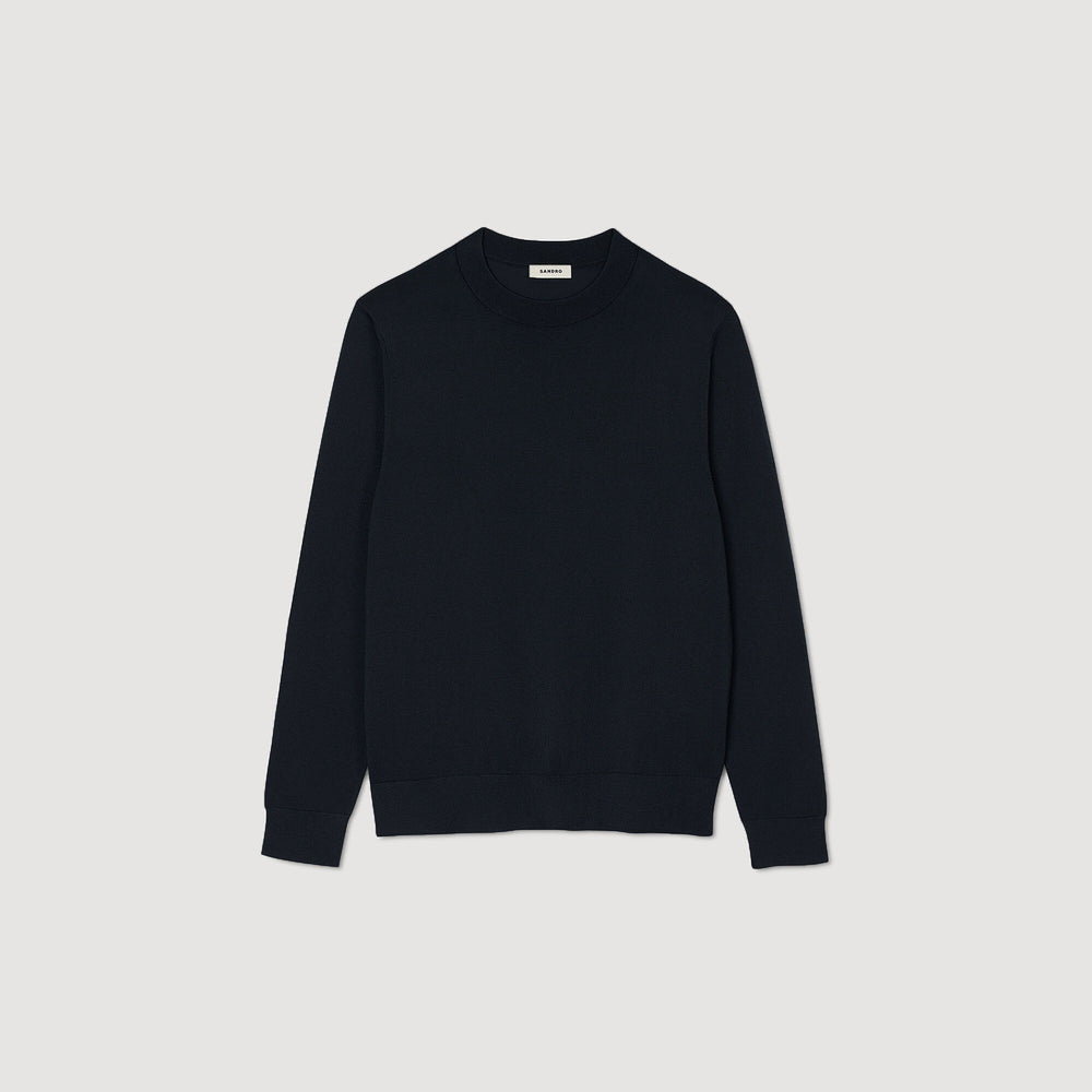 Fine knit sweater Black Sandro Men