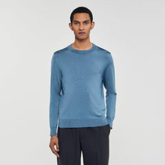 Fine knit sweater Blue Office Sandro Men