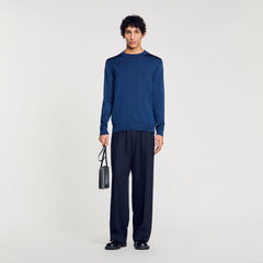 Fine knit sweater Royal Blue Sandro Men