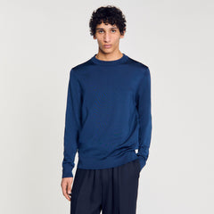 Fine knit sweater Royal Blue Sandro Men