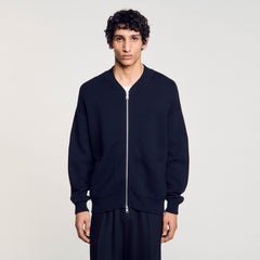 Knit jacket Navy Blue Sandro Men