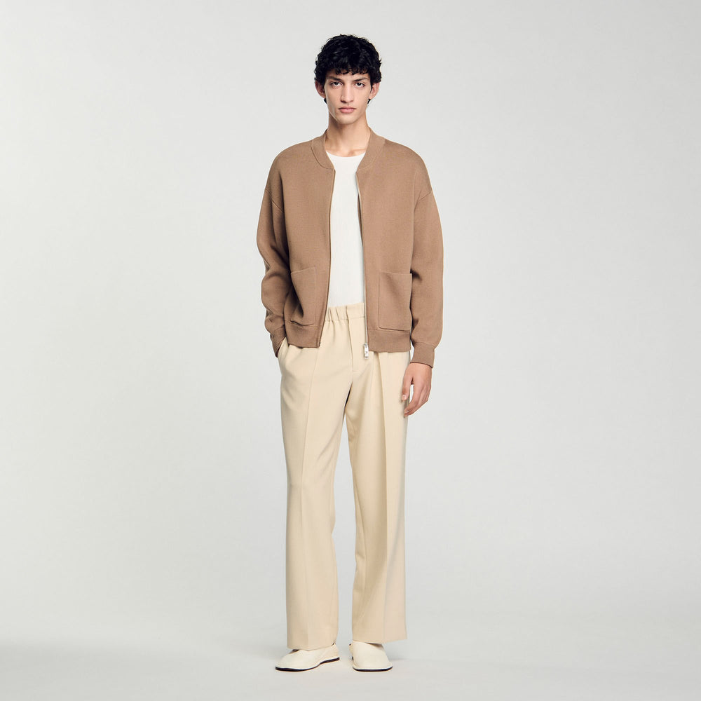 Knit jacket Dark Sand Sandro Men