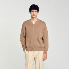 Knit jacket Dark Sand Sandro Men
