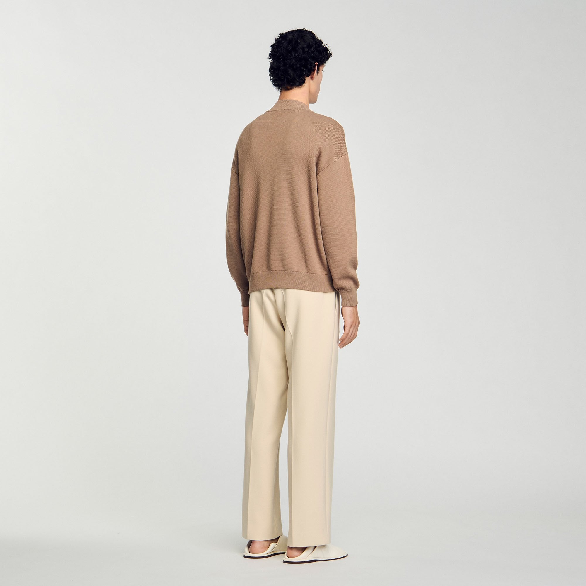 Knit jacket Dark Sand Sandro Men