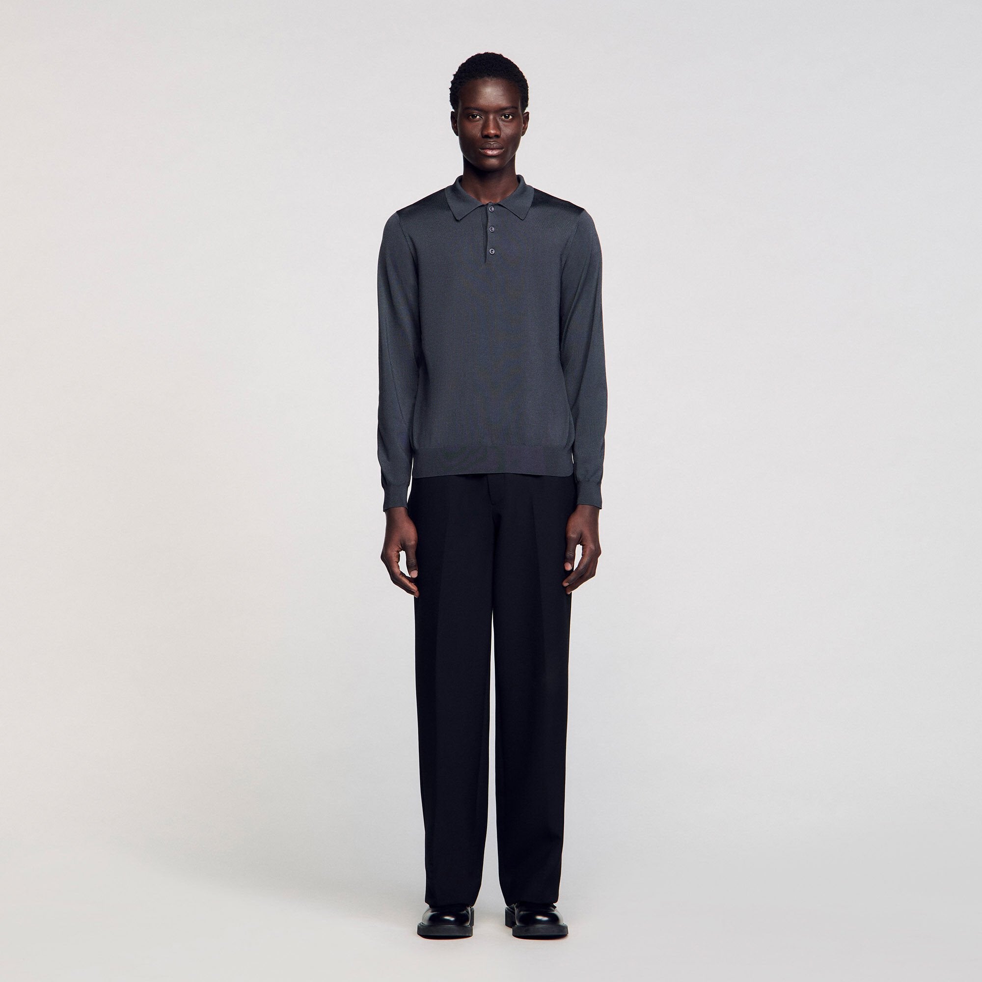 Ribbed polo shirt Fonte Sandro Men
