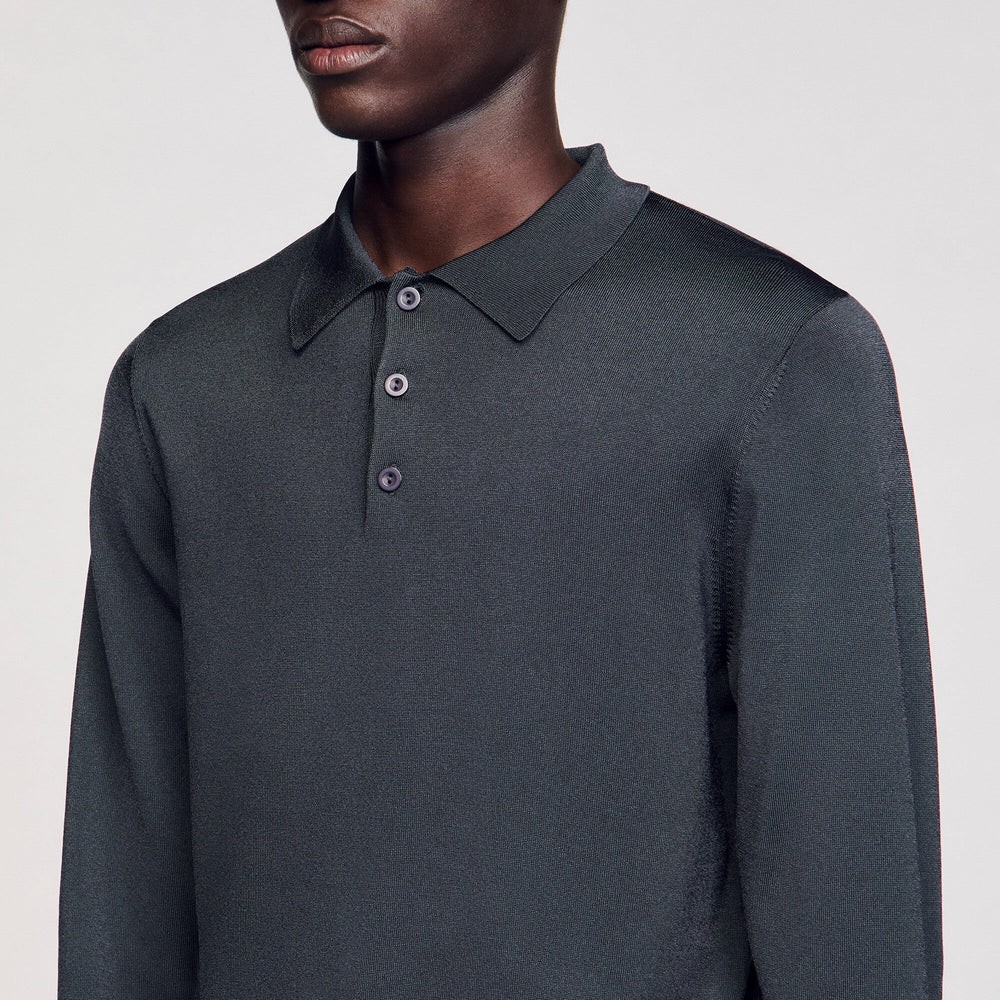 Ribbed polo shirt Fonte Sandro Men
