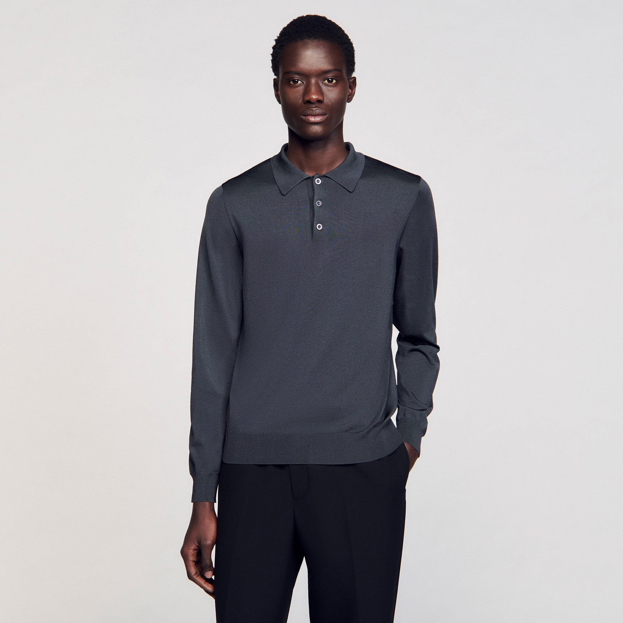 Ribbed polo shirt Fonte Sandro Men
