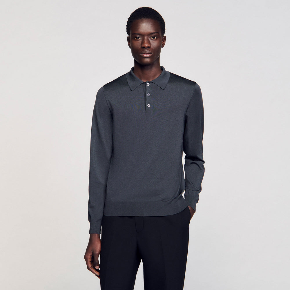 Ribbed polo shirt Fonte Sandro Men
