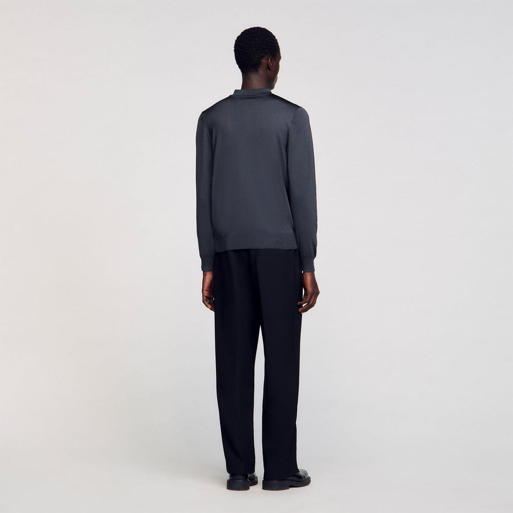 Ribbed polo shirt Fonte Sandro Men