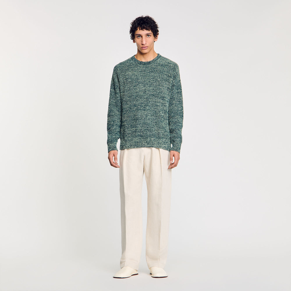 Chenille sweater Super Green Sandro Men