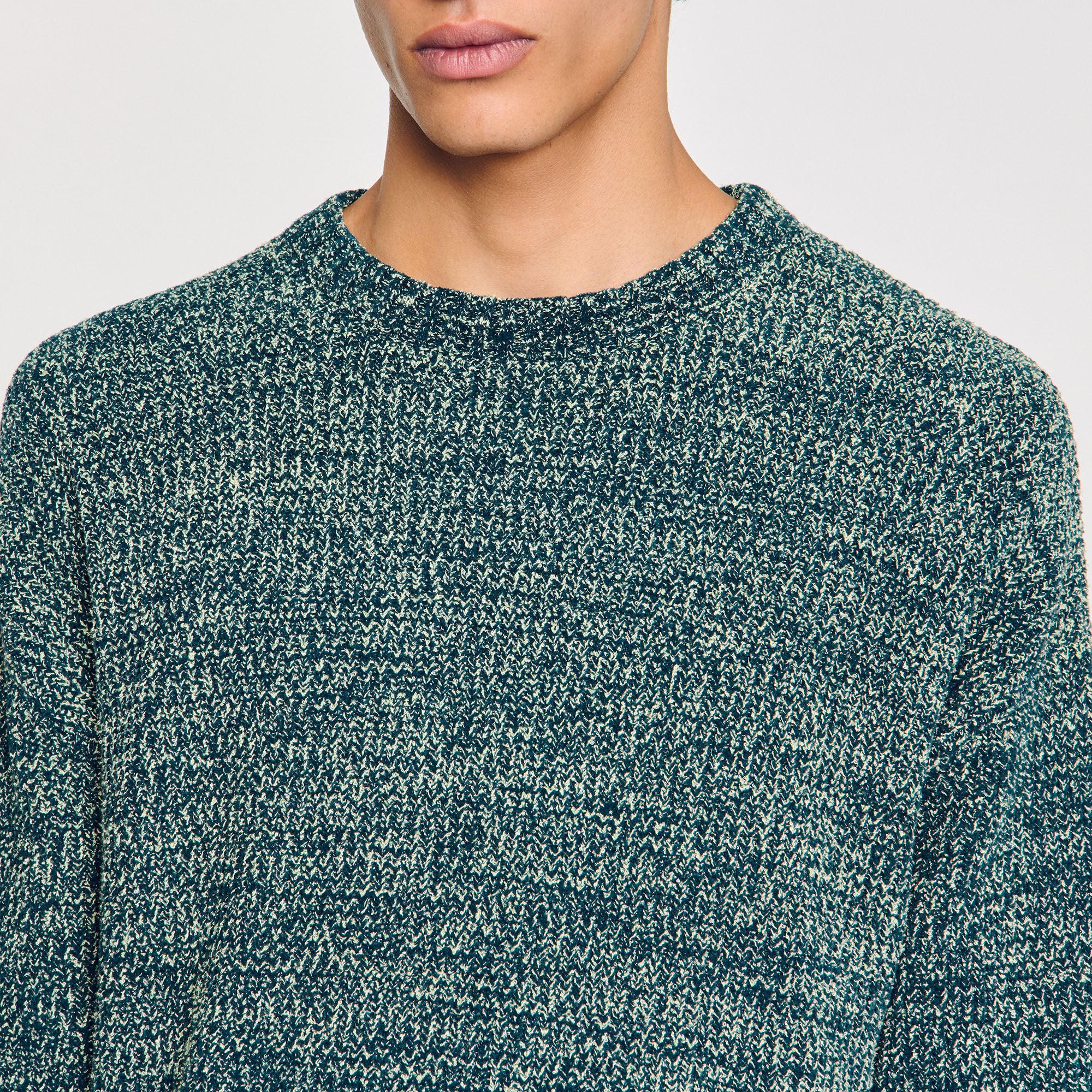 Chenille sweater Super Green Sandro Men