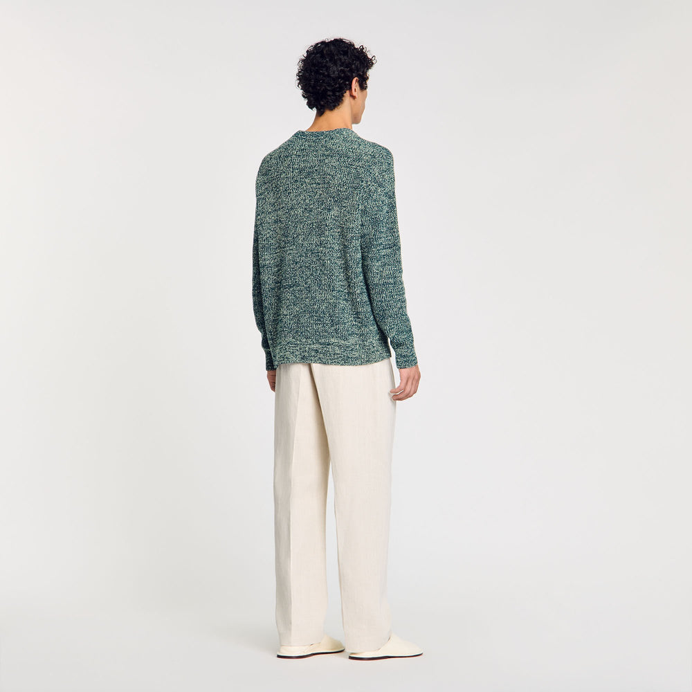 Chenille sweater Super Green Sandro Men