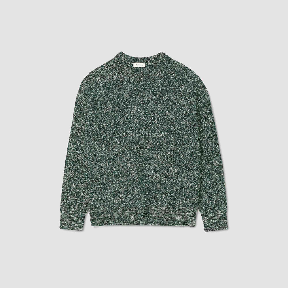 Chenille sweater Super Green Sandro Men